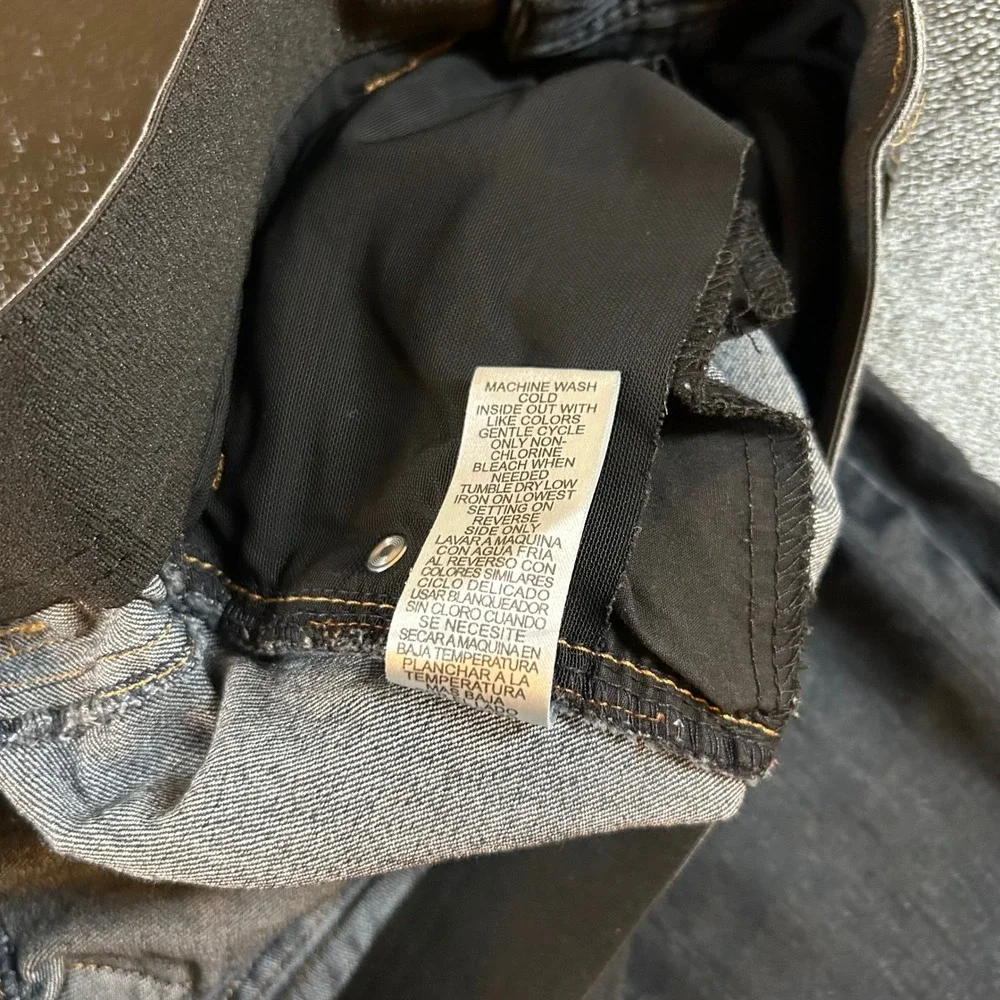 Democracy‎ Dark Wash Denim Jeans Womens 10 Crop Ankle Skinny Ab Solution 32x26